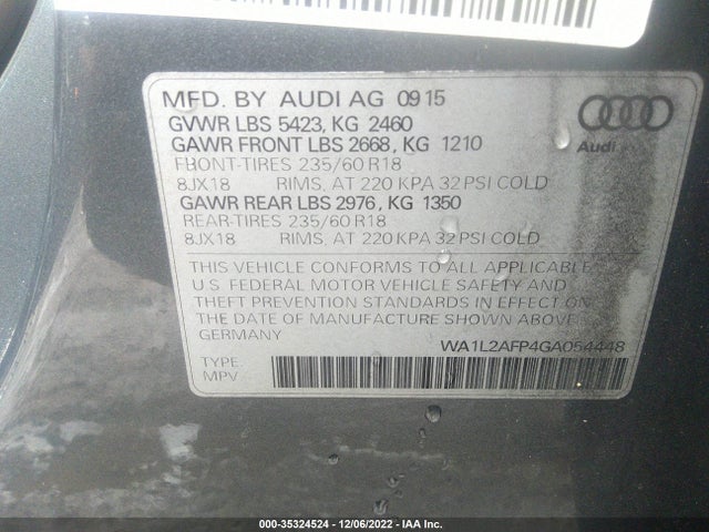 WA1L2AFP4GA054448 Audi Q5 Premium Plus