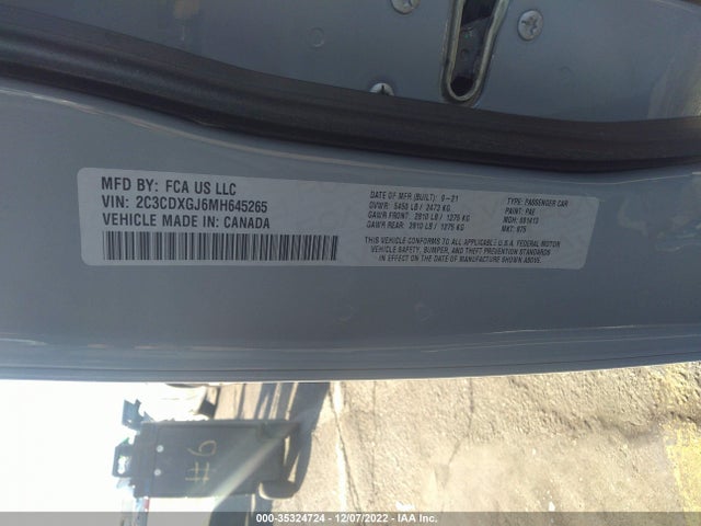Dodge Charger Scat Pack 2021 2C3CDXGJ6MH645265 Image 9