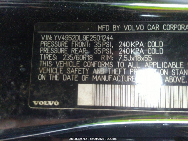 Volvo Xc60 3.2l 2014 YV4952DL9E2501244 Image 10