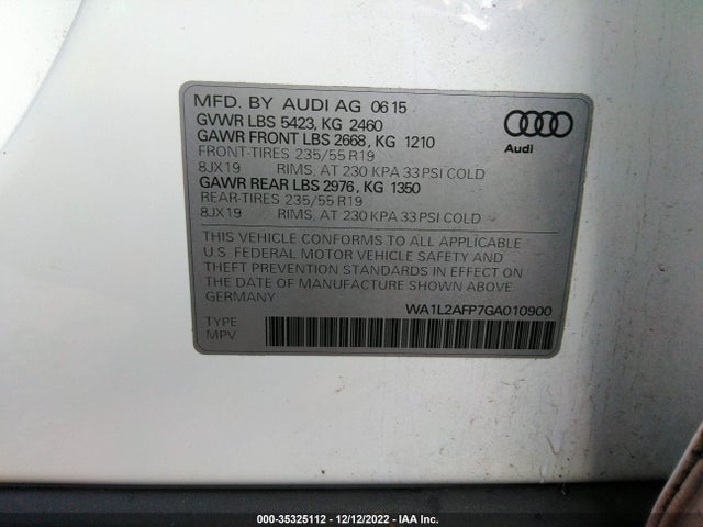 Audi Q5 Premium Plus 2016 WA1L2AFP7GA010900 Image 9