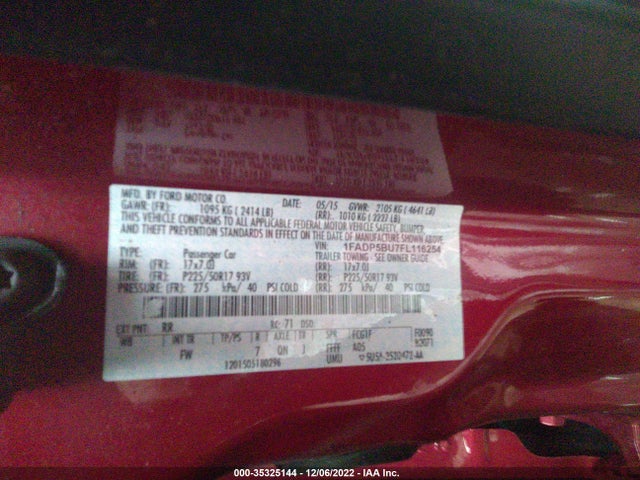 2015 FORD C-MAX HYBRID SEL VIN: 1FADP5BU7FL116254