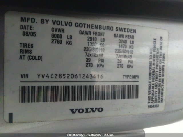 YV4CZ852061243416 Volvo Xc90 4.4l V8