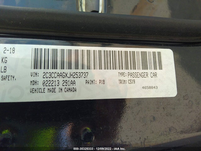 2C3CCAAGXJH253737 Chrysler 300 Touring
