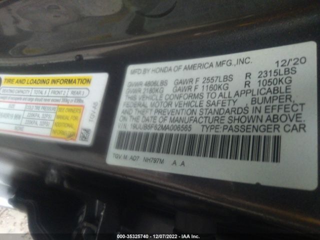 19UUB5F62MA006565 Acura Tlx W/advance Package