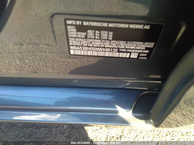 2022 BMW 5 Series, VIN: WBA53BH05NWX46135
