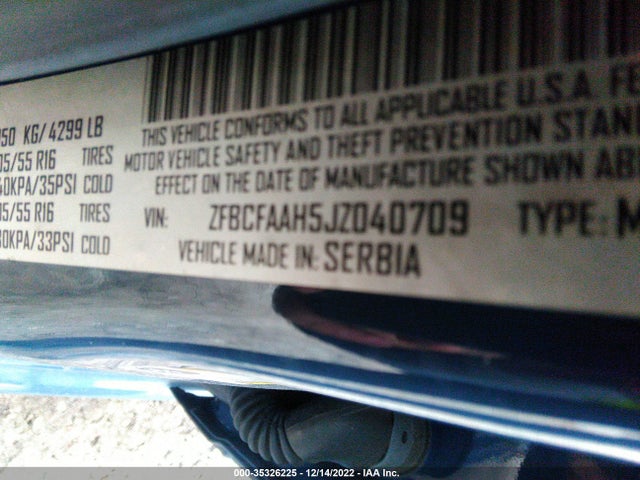 2018 Fiat 500L, VIN: ZFBCFAAH5JZ040709