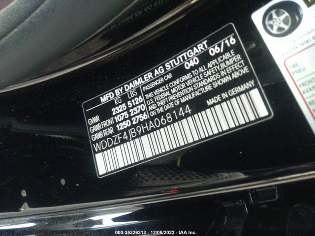 2017 Mercedes-Benz E-Class, VIN: WDDZF4JB9HA068144