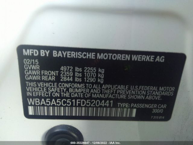 WBA5A5C51FD520441 BMW 5 Series 528i