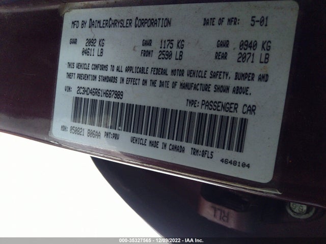 2C3HD46R61H687989 Chrysler Concorde Lx