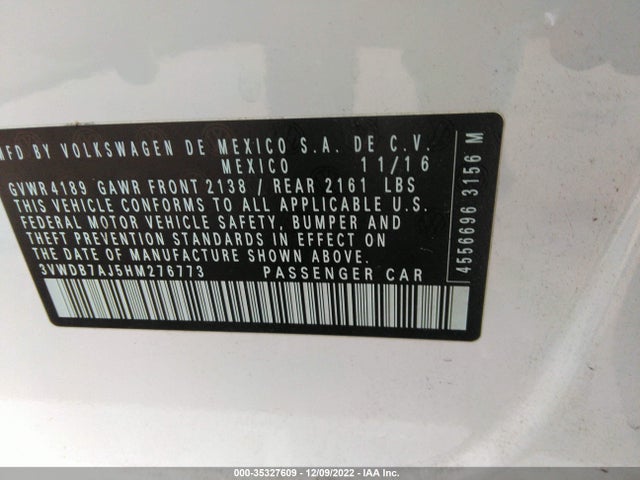Volkswagen Jetta 1.4t Se 2017 3VWDB7AJ5HM276773 Image 14