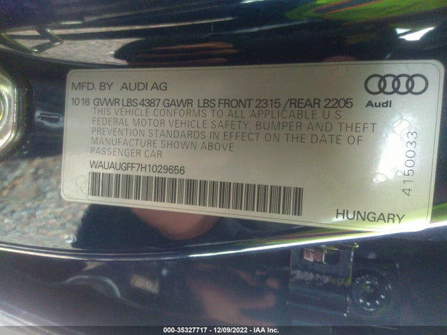 2017 Audi A3, VIN: WAUAUGFF7H1029656