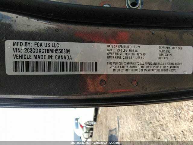 Dodge CHARGER R/T 2021 2C3CDXCT6MH550809 Image 9