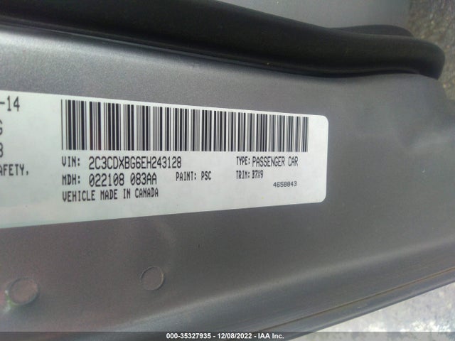 Dodge Charger Se 2014 2C3CDXBG6EH243128 Image 9