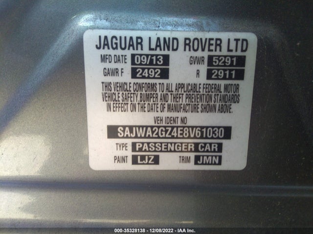 SAJWA2GZ4E8V61030 Jaguar Xj Xjl Portfolio