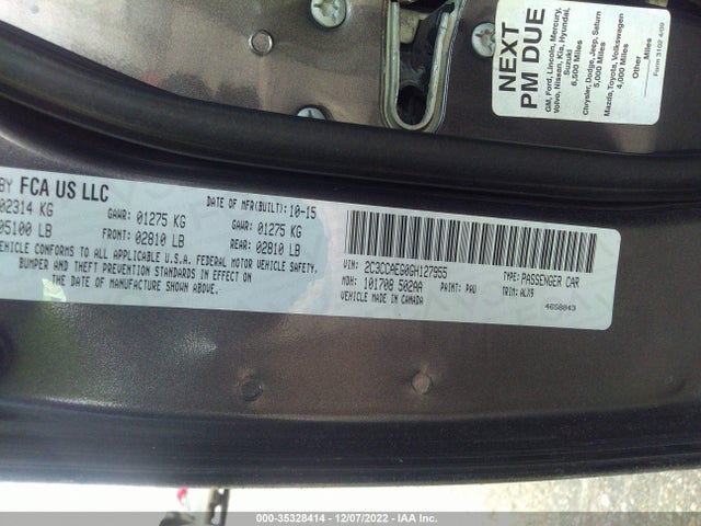 2C3CCAEG0GH127955 Chrysler 300