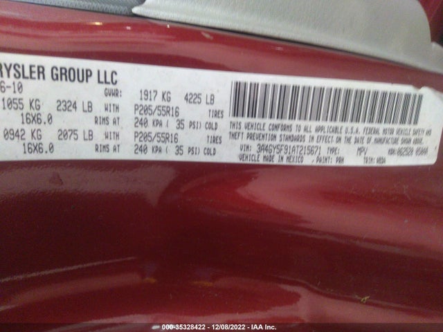 3A4GY5F91AT215671 Chrysler PT CRUISER CLASSIC