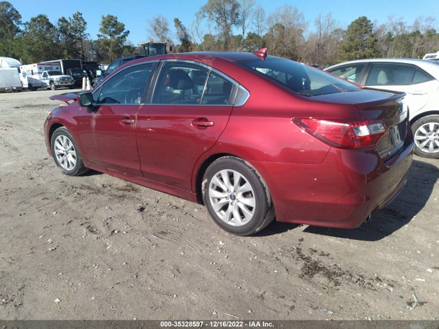 2016 SUBARU LEGACY 2.5I PREMIUM VIN: 4S3BNAC67G3053206