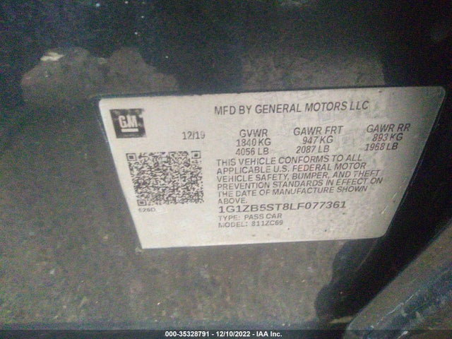 2020 Chevrolet Malibu, VIN: 1G1ZB5ST8LF077361