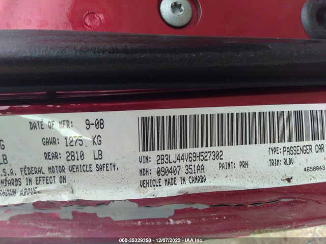 Dodge Challenger Se 2009 2B3LJ44V69H527302 Image 9