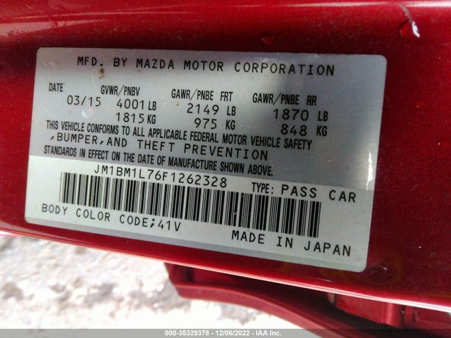 Mazda Mazda3 I Touring 2015 JM1BM1L76F1262328 Image 10