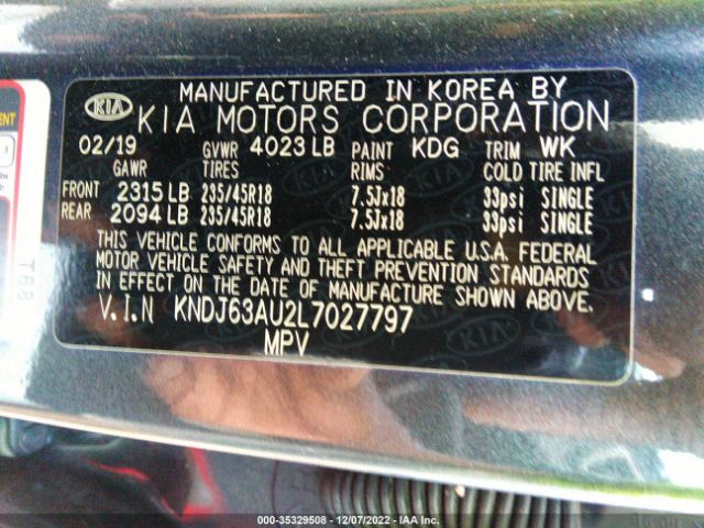 KNDJ63AU2L7027797 KIA Soul Gt-line
