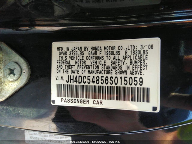 Acura RSX 2006 JH4DC54856S015059 Image 10