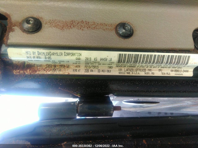 2006 JEEP WRANGLER SE VIN: 1J4FA29116P701039