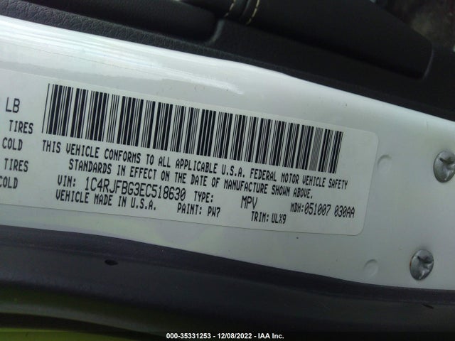 Jeep Grand Cherokee Limited 2014 1C4RJFBG3EC518630 Image 9