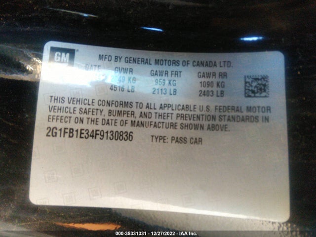 Chevrolet CAMARO LS 2015 2G1FB1E34F9130836 Image 8