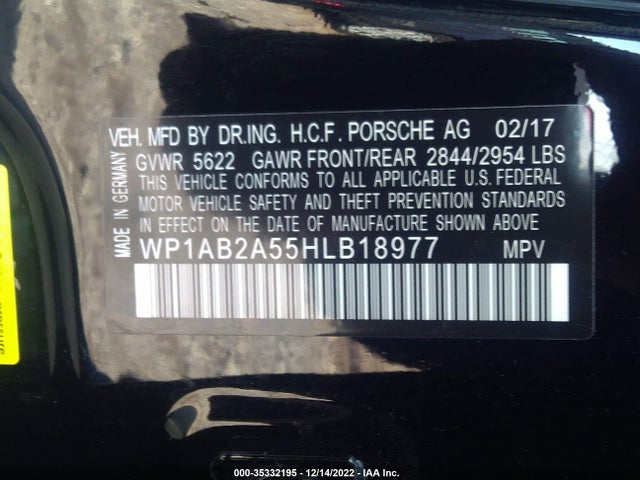 2017 Porsche Macan, VIN: WP1AB2A55HLB18977