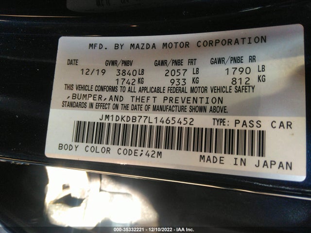 2020 Mazda CX-3, VIN: JM1DKDB77L1465452