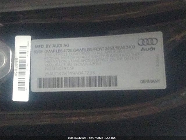 Audi A5 2009 WAUDK78T49A047233 Image 10