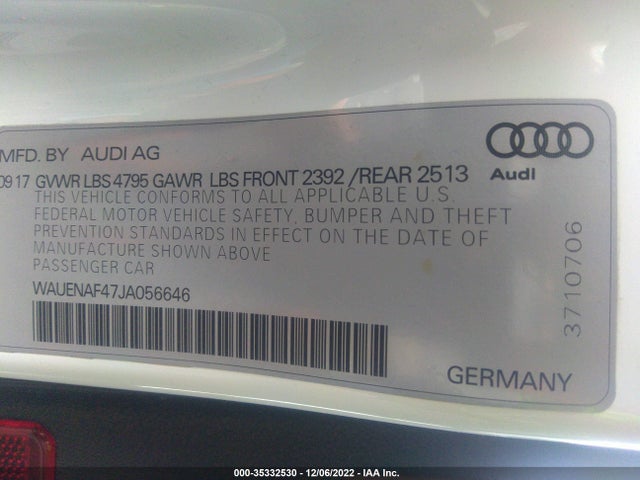 Audi A4 2018 WAUENAF47JA056646 Image 9