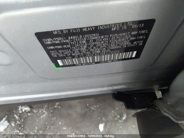 2014 Subaru Forester 2.5i Premium მანქანა იყიდება აუქციონზე, vin: JF2SJAGC6EH402689, აუქციონის ნომერი: 35332963