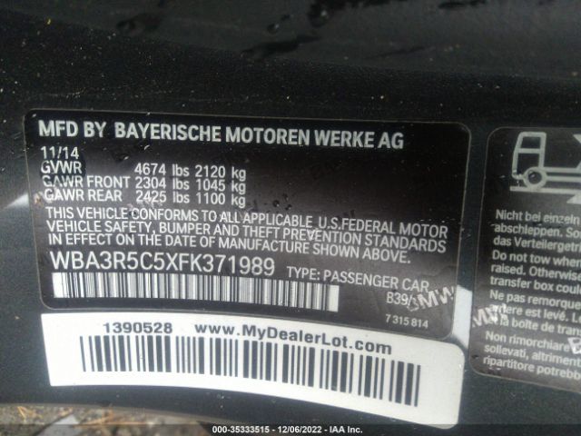 WBA3R5C5XFK371989 BMW 4 Series 435i Xdrive