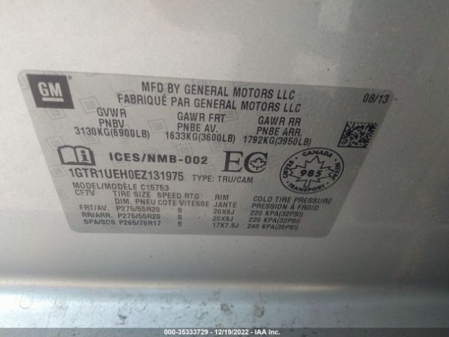 1GTR1UEH0EZ131975 GMC Sierra 1500 Sle
