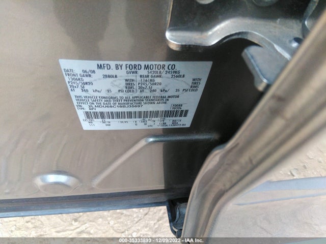 Lincoln MKX 2008 2LMDU68C18BJ35697 Image 10