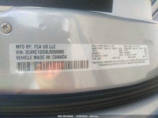 2020 Chrysler Voyager, VIN: 2C4RC1DG9LR260905