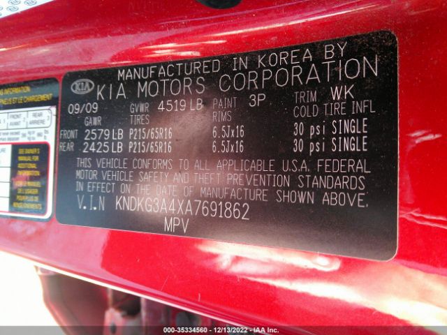 KNDKG3A4XA7691862 KIA Sportage Lx