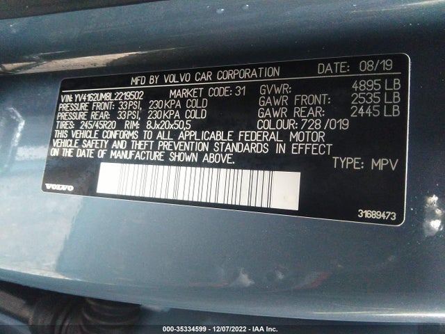 Volvo Xc40 R-design 2020 YV4162UM8L2219502 Image 10