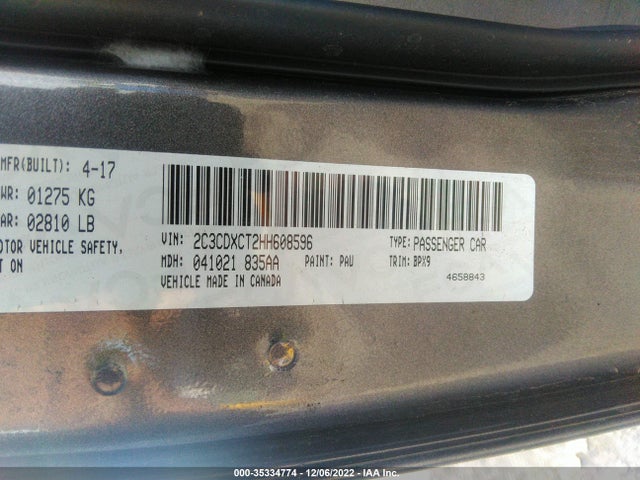 Dodge CHARGER R/T 2017 2C3CDXCT2HH608596 Image 9