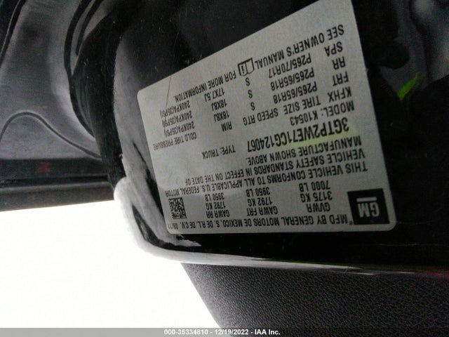 GMC SIERRA 1500 2012 3GTP2WE71CG124067 Image 9