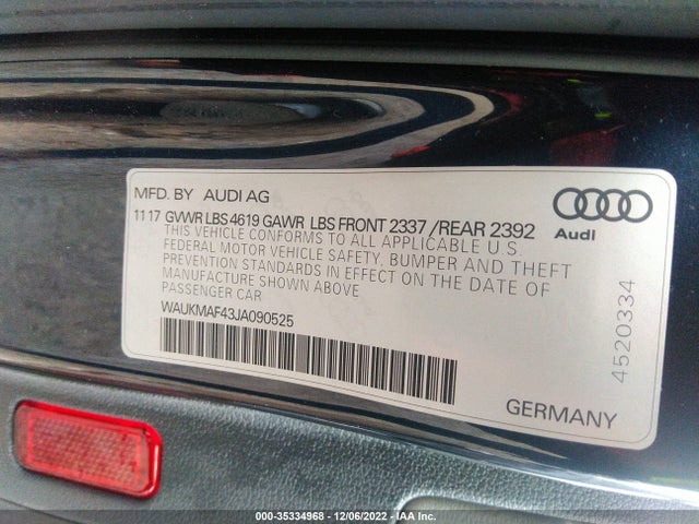 Audi A4 2018 WAUKMAF43JA090525 Image 10
