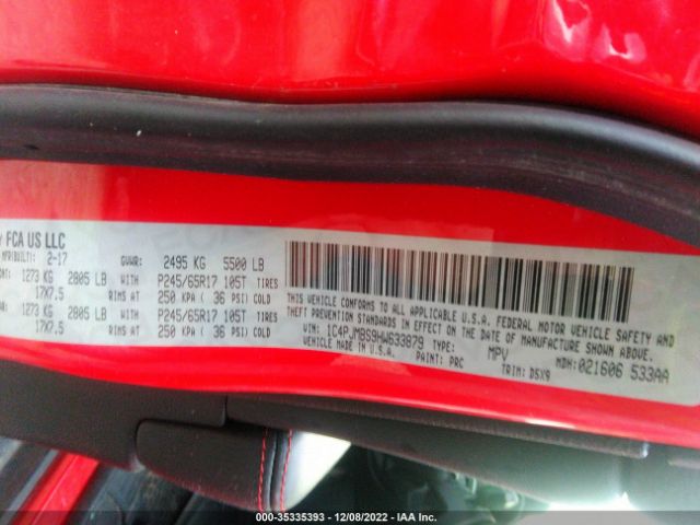 1C4PJMBS9HW633879 Jeep Cherokee Trailhawk