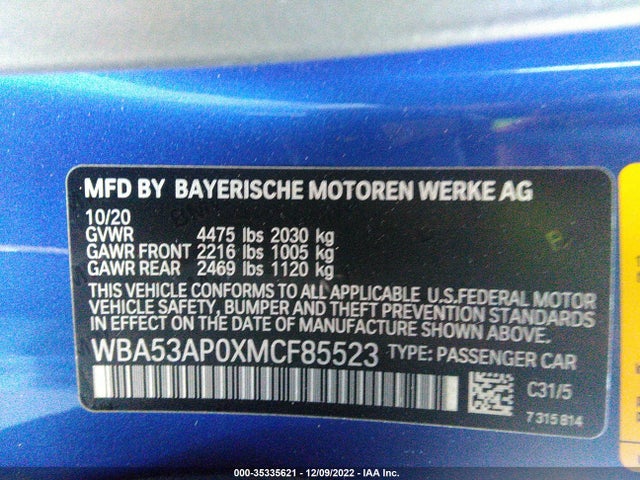 BMW 4 Series 430i 2021 WBA53AP0XMCF85523 Image 9