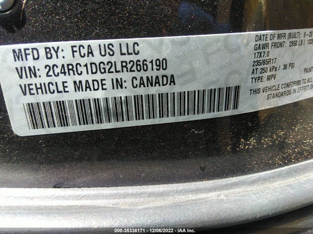 2020 Chrysler Voyager, VIN: 2C4RC1DG2LR266190