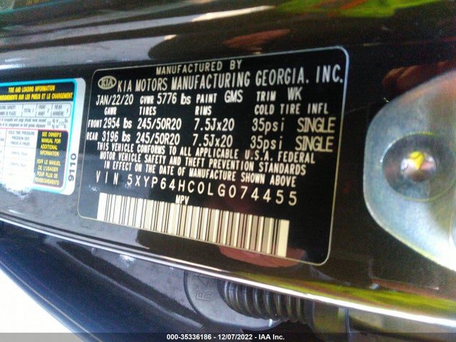 2020 Kia Telluride, VIN: 5XYP64HC0LG074455