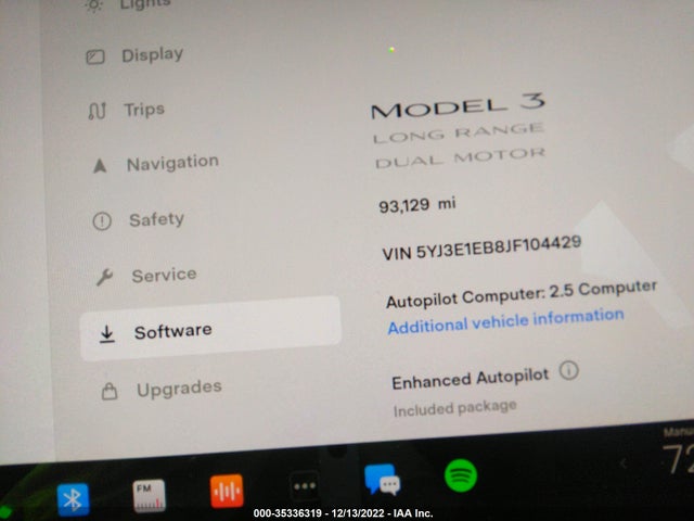 Tesla Model 3 Long Range 2018 5YJ3E1EB8JF104429 Image 7