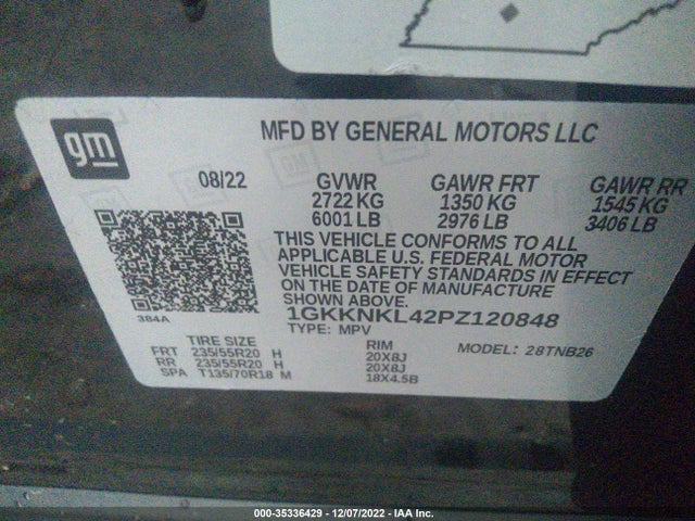 GMC ACADIA SLE 2023 1GKKNKL42PZ120848 Image 9