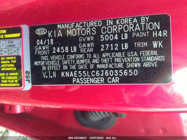 2018 Kia Stinger, VIN: KNAE55LC6J6035650